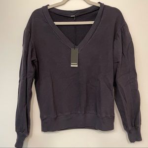 Monrow Shirred Sleeve Sweatshirt